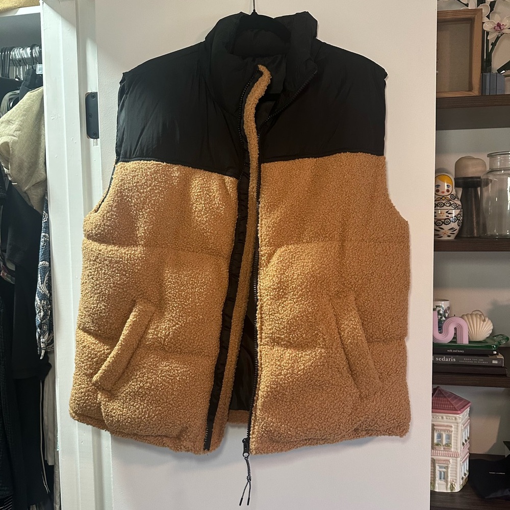 Black and Tan Puffer Vest